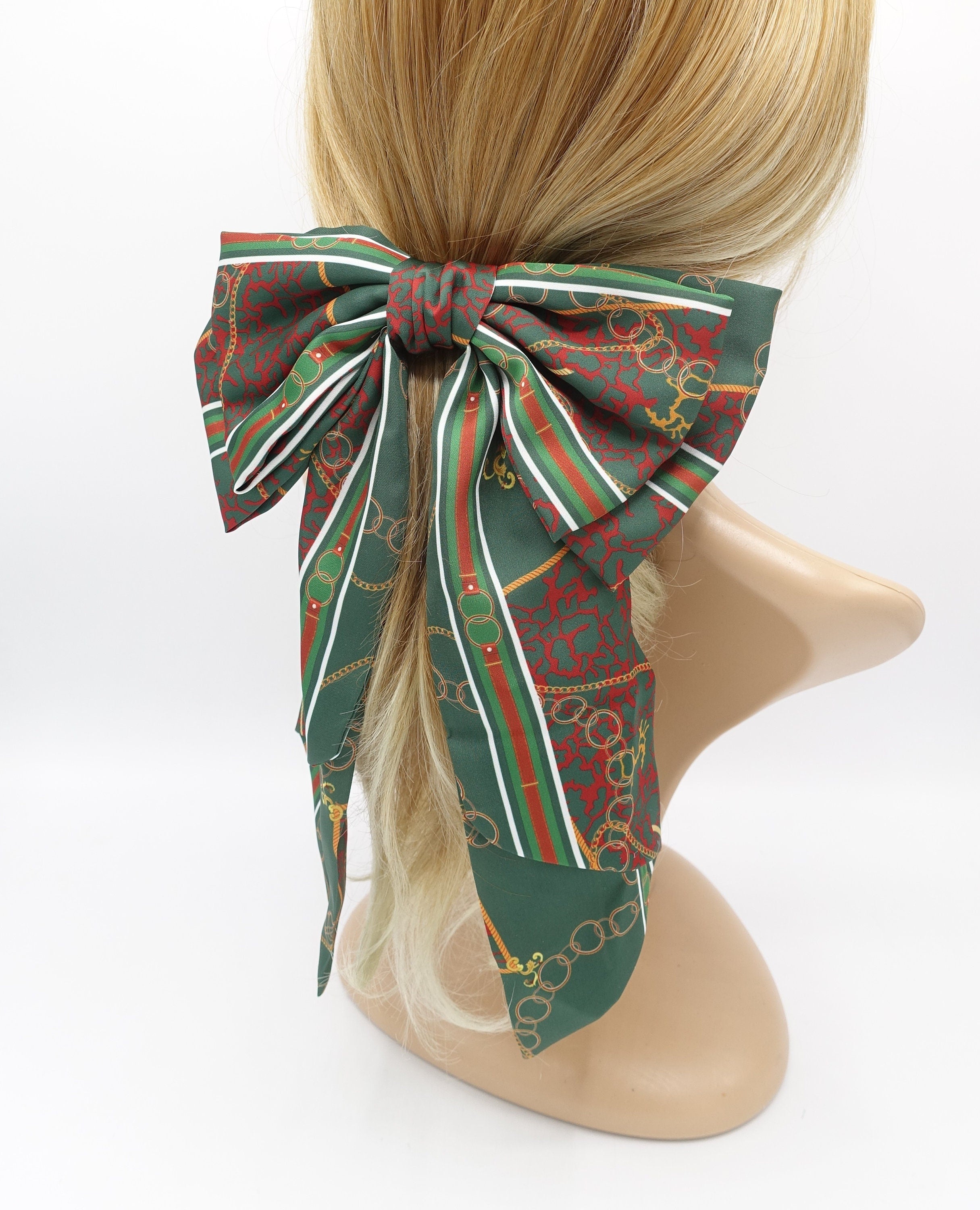 Japanese Floral Print Twilly Scarf, Neck Bow, Neck Tie