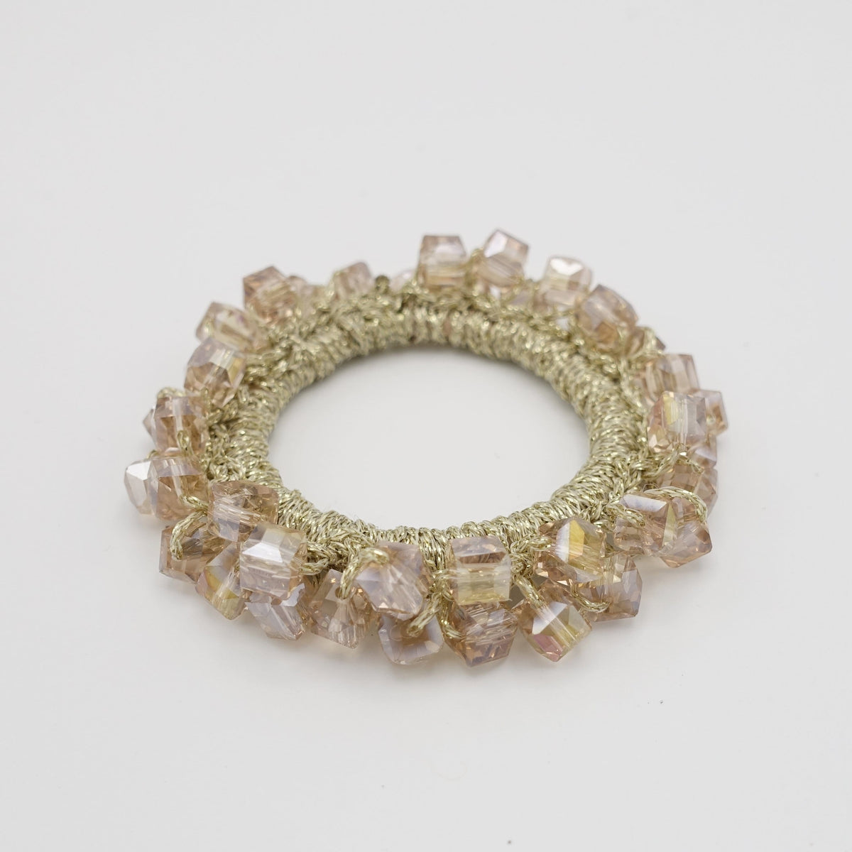 High Quality Sweet Crystal Pearl Hair Tie Ring