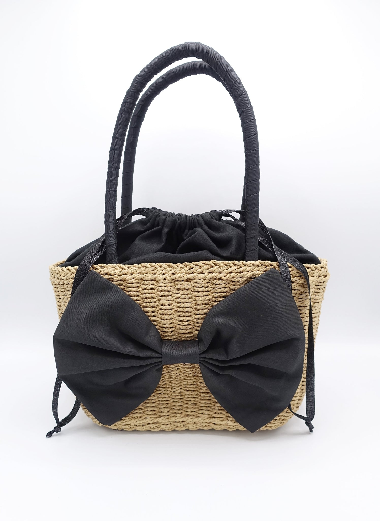 rattan bow handbag 