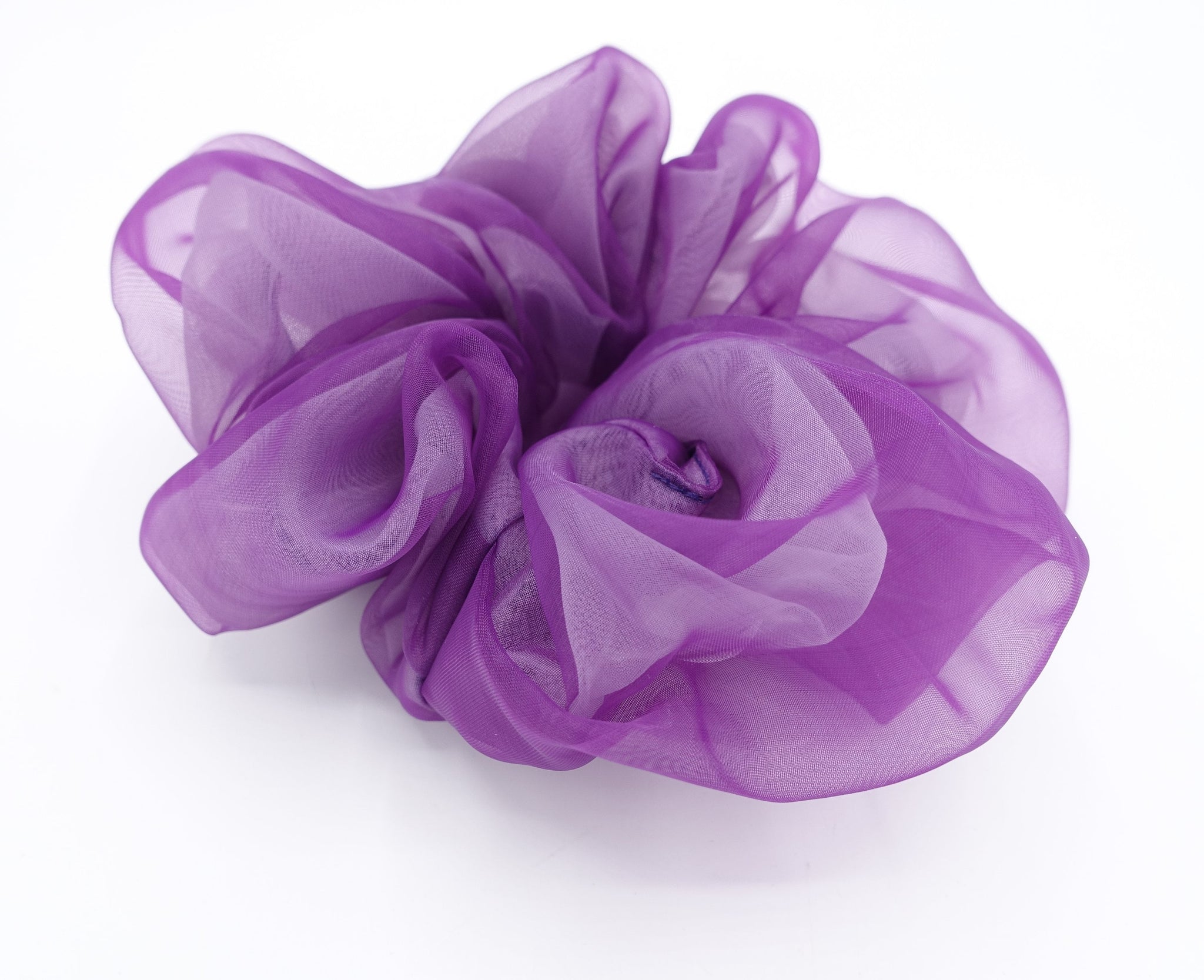 organza scrunchies, see through hair scrunchie, double scrunchies for women