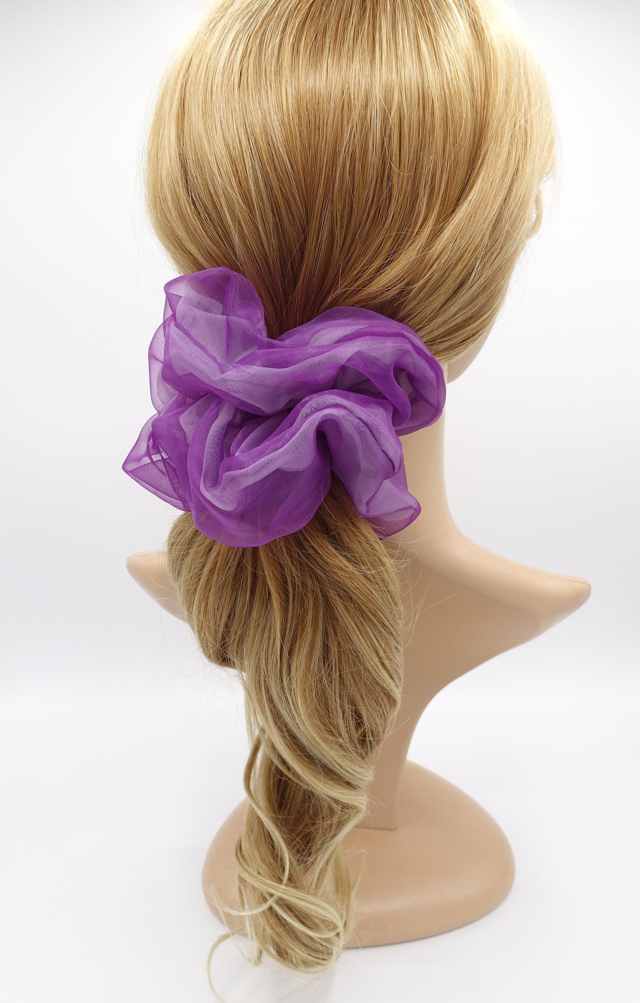 organza scrunchies, see through hair scrunchie, double scrunchies for women