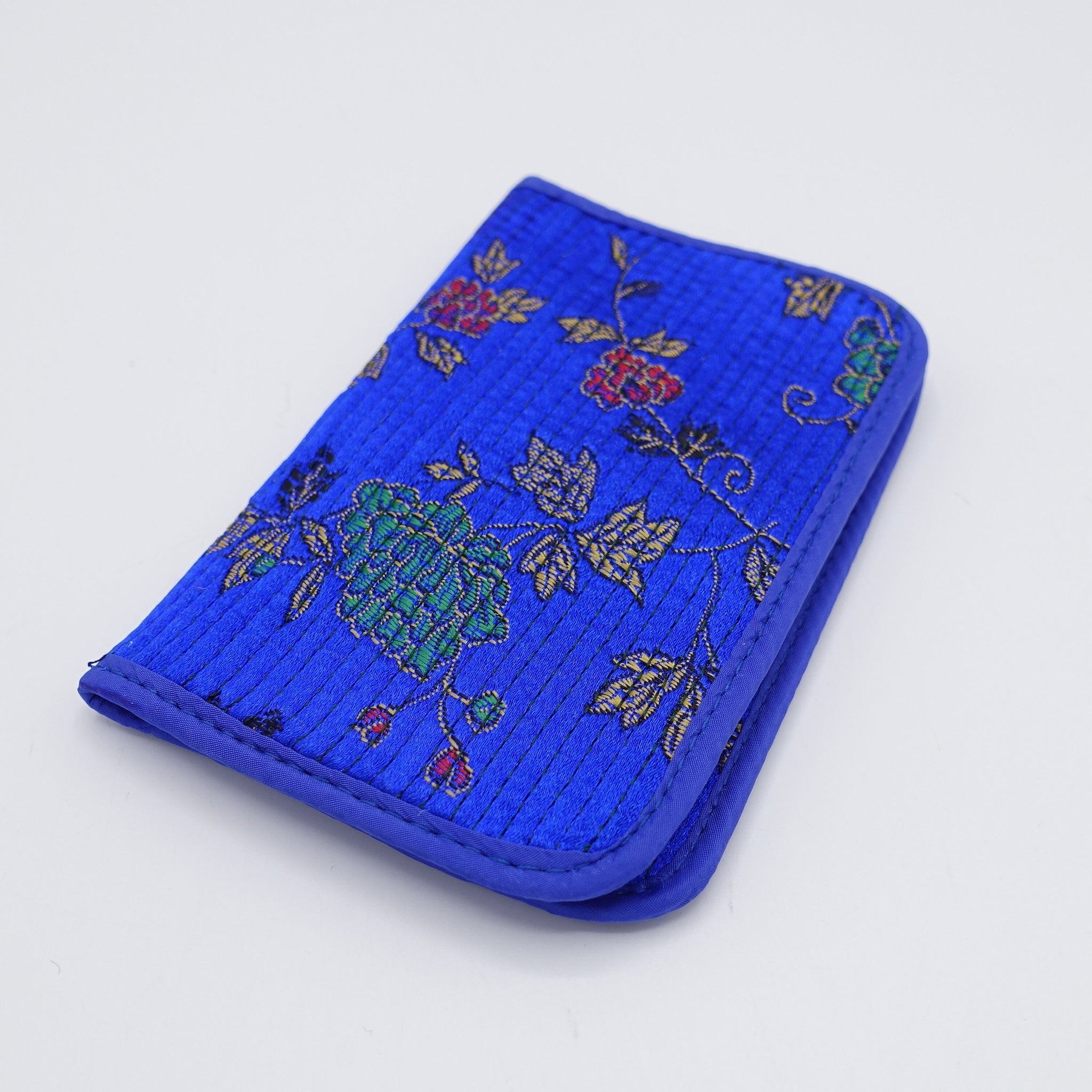 fabric card holder, embroidered fabric business card holder for women