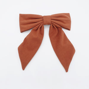 VeryShine claw/banana/barrette Red brick suede bow Autumn Winter hair accessory for women