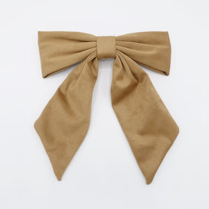 VeryShine claw/banana/barrette suede bow Autumn Winter hair accessory for women