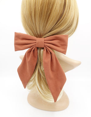 VeryShine claw/banana/barrette suede bow Autumn Winter hair accessory for women