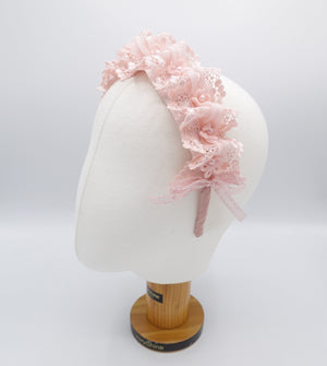 veryshine.com Baby & Kids floral pearl lace headband for kids and girls