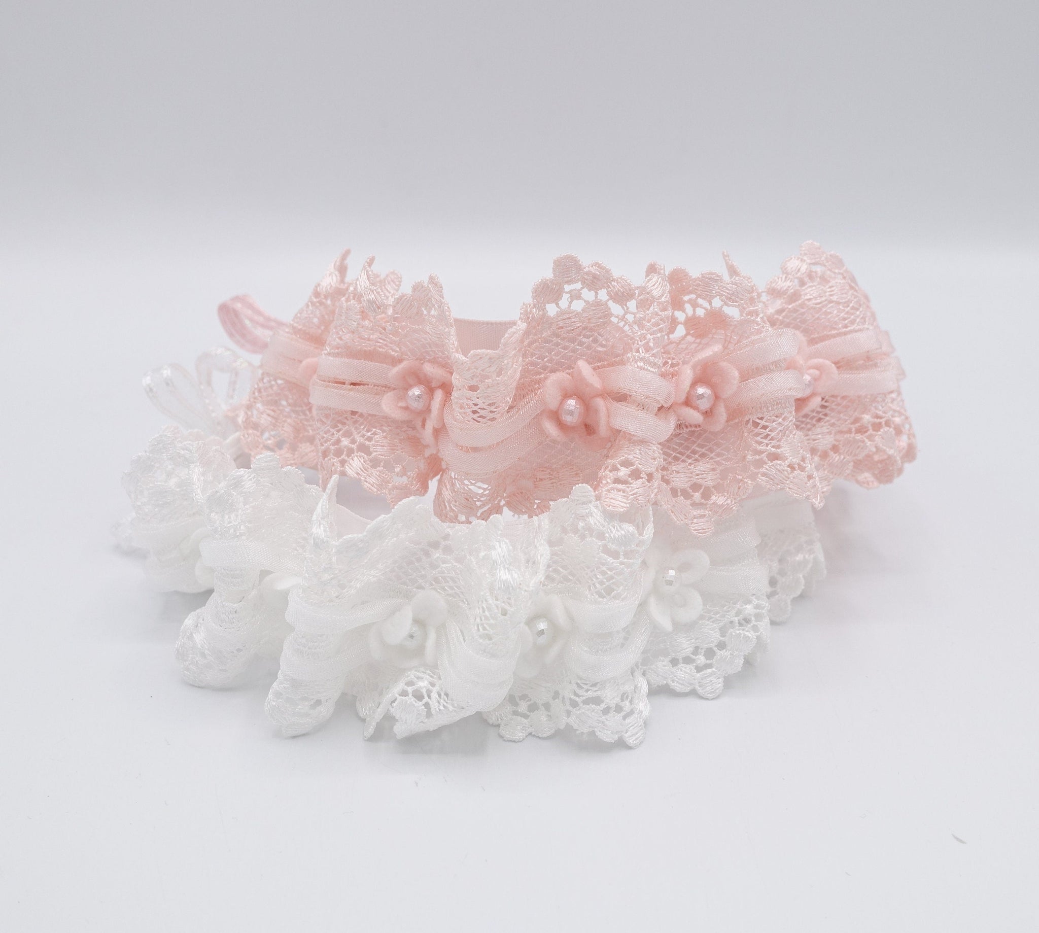 veryshine.com Baby & Kids floral pearl lace headband for kids and girls