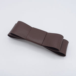 veryshine.com Barrette (Bow) Artificial Leather Bow Hair Slide French Barrette Women Hair Accessory