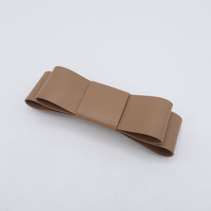 veryshine.com Barrette (Bow) Artificial Leather Bow Hair Slide French Barrette Women Hair Accessory