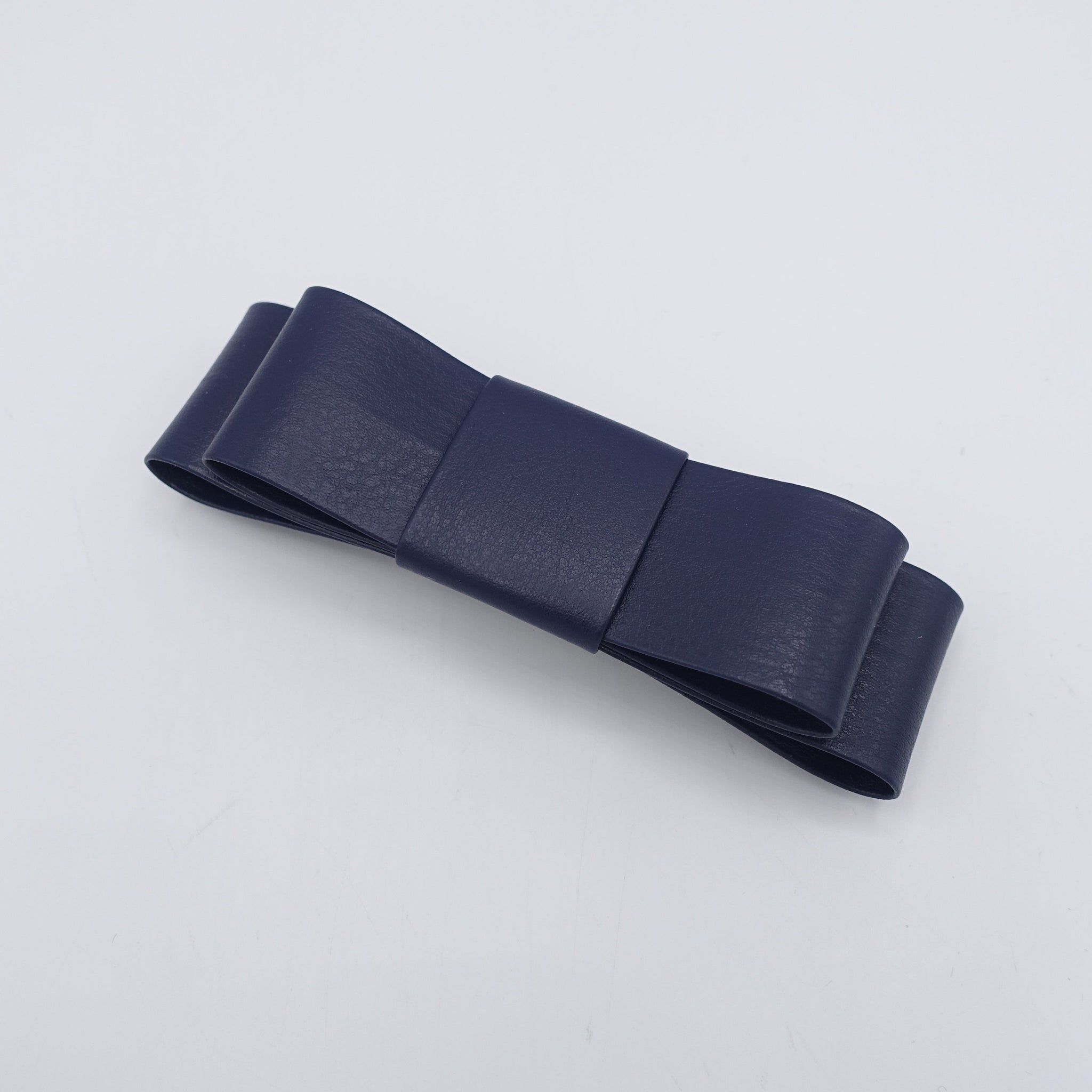 veryshine.com Barrette (Bow) Artificial Leather Bow Hair Slide French Barrette Women Hair Accessory