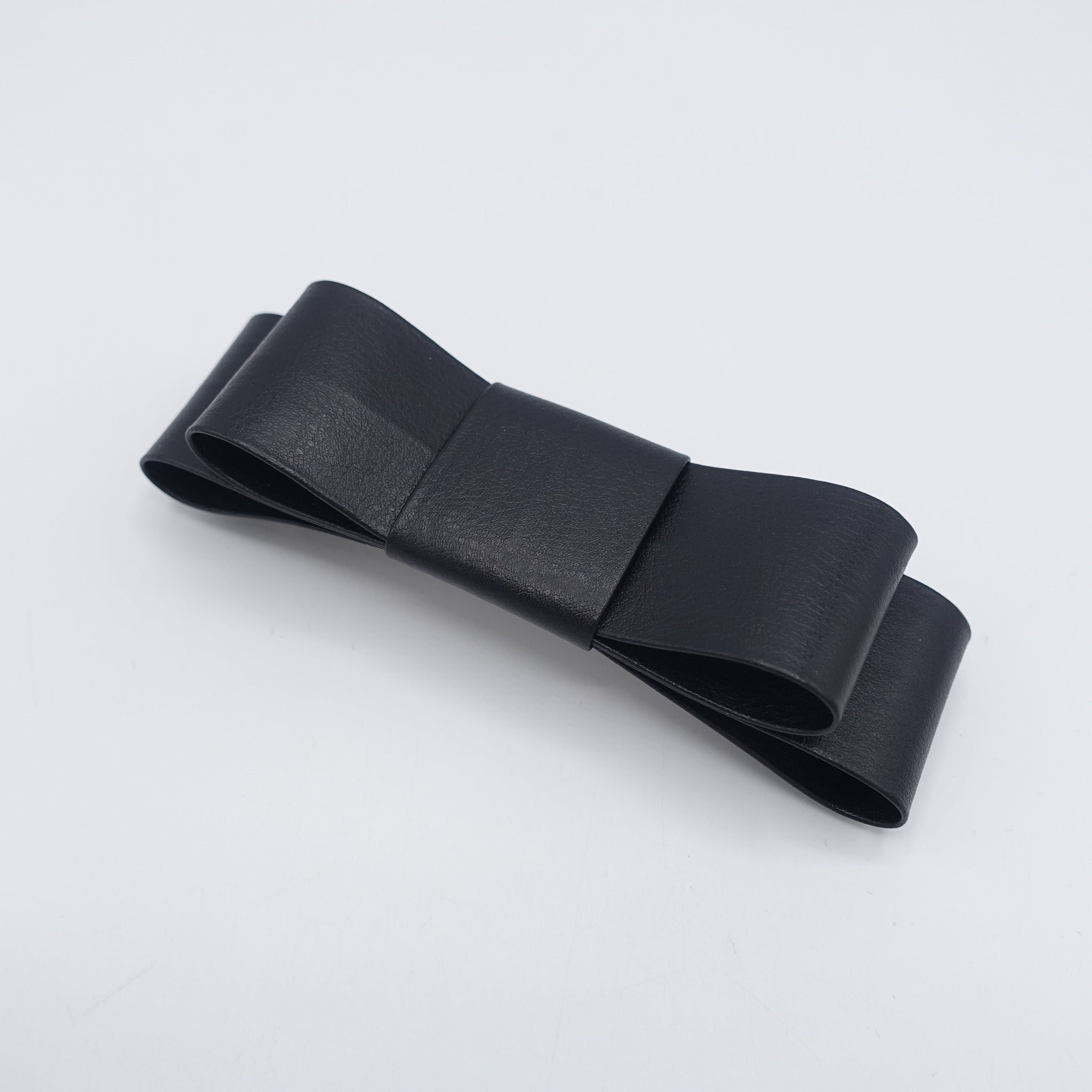 veryshine.com Barrette (Bow) Artificial Leather Bow Hair Slide French Barrette Women Hair Accessory
