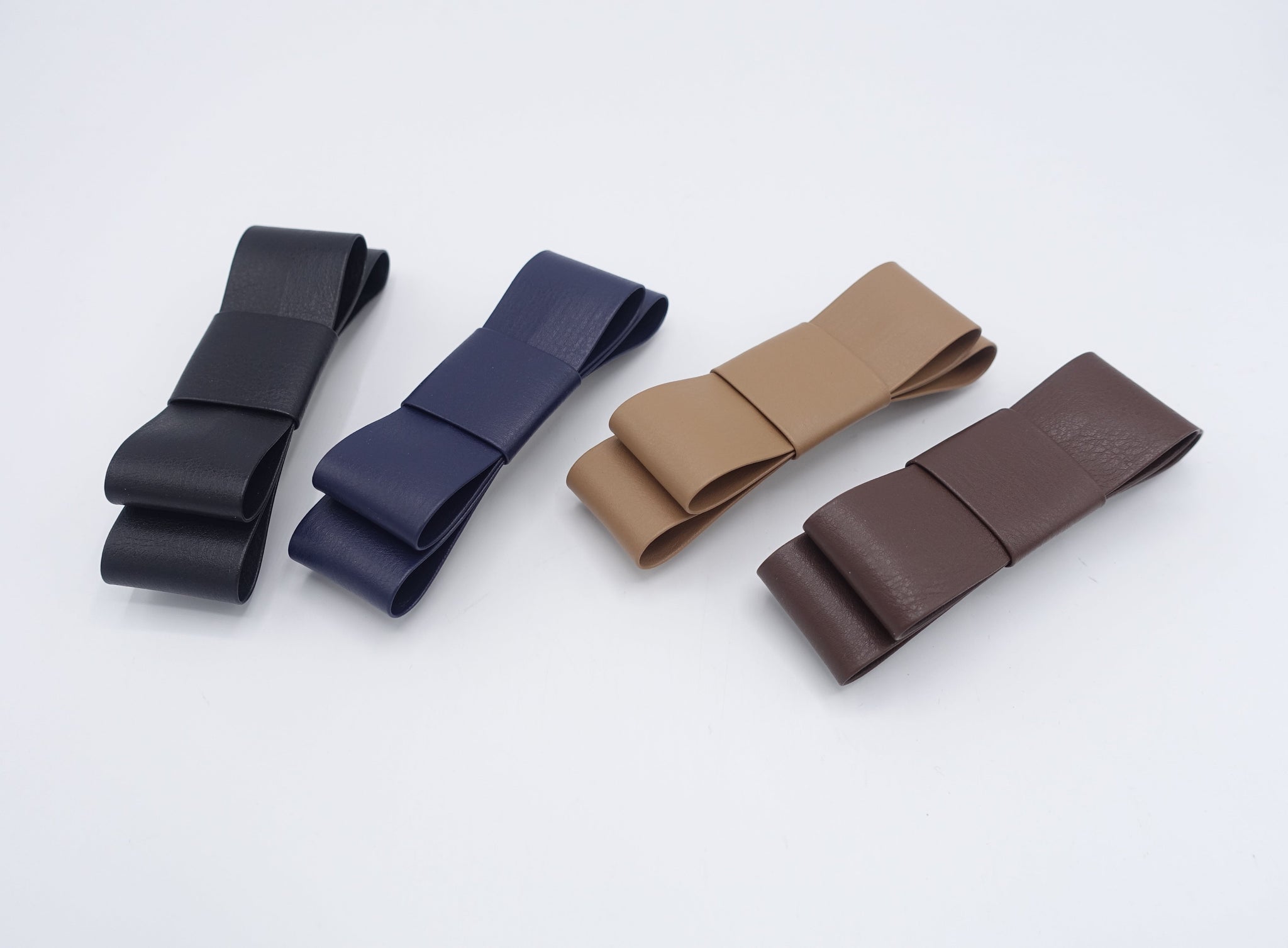 veryshine.com Barrette (Bow) Artificial Leather Bow Hair Slide French Barrette Women Hair Accessory