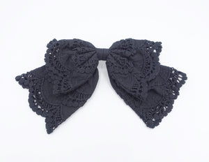 veryshine.com Barrette (Bow) Black lace hair bow for women