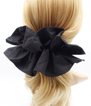 veryshine.com Barrette (Bow) Black scrunchies hair barrette, ruffle bow hair barrette for women