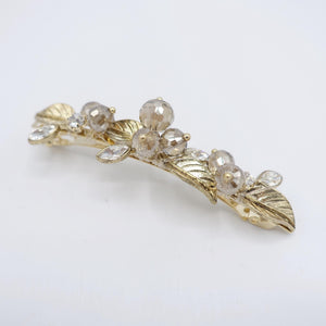 veryshine.com Barrette (Bow) Champagne crystal leaf hair barrette, special event hair barrette for women