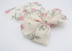 veryshine.com Barrette (Bow) chiffon floral hair bow, chiffon tail hair bow for women