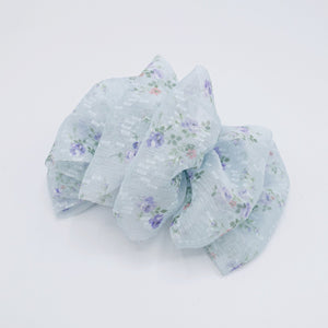veryshine.com Barrette (Bow) chiffon floral ruffle hair bow for women