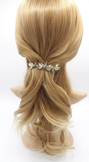 veryshine.com Barrette (Bow) crystal leaf hair barrette, special event hair barrette for women