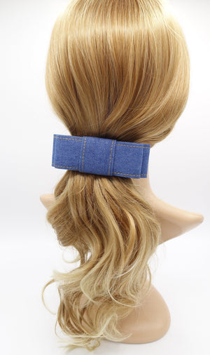 veryshine.com Barrette (Bow) denim hair bow, flat hair bow, VeryShine hair bow for women