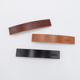 veryshine.com Barrette (Bow) leather hair barrette, authentic leather barrette, classic hair accessory for women