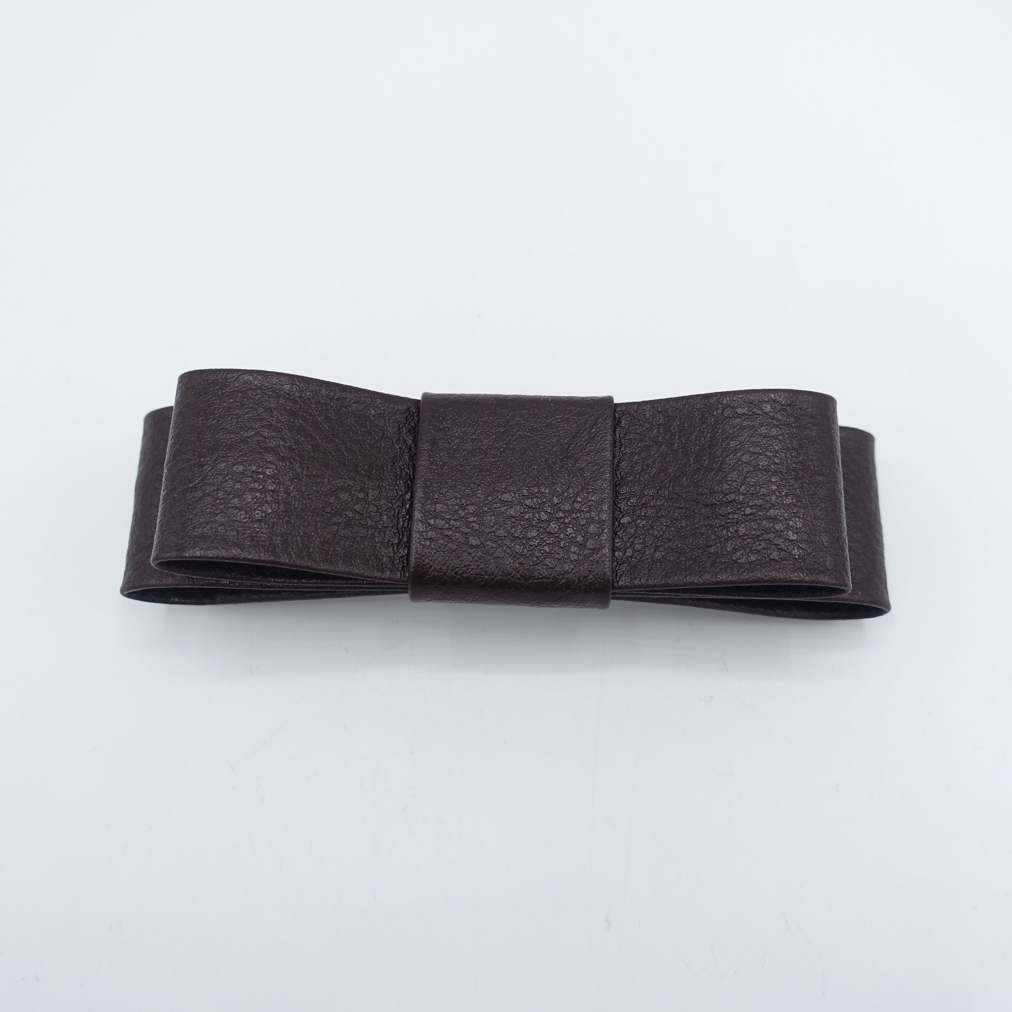 veryshine.com Barrette (Bow) leather hair bow, genuine leather bow, flat hair bow for women