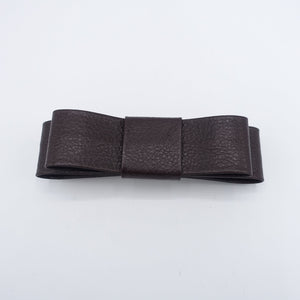 veryshine.com Barrette (Bow) leather hair bow, genuine leather bow, flat hair bow for women