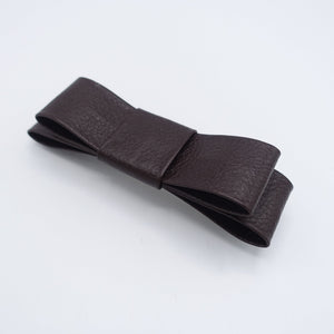 veryshine.com Barrette (Bow) leather hair bow, genuine leather bow, flat hair bow for women