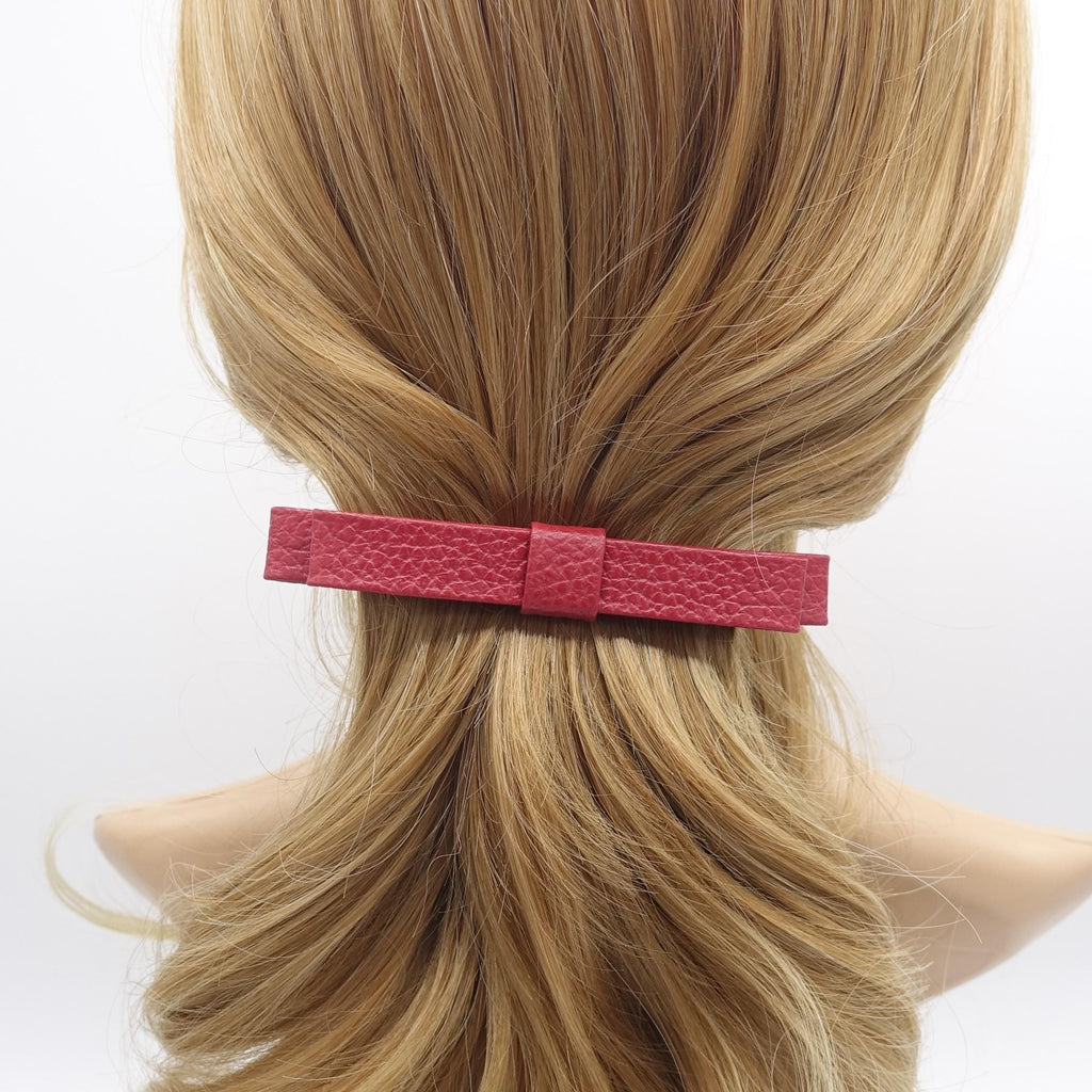 veryshine.com Barrette (Bow) leather hair bow, Ijak hair bow for women