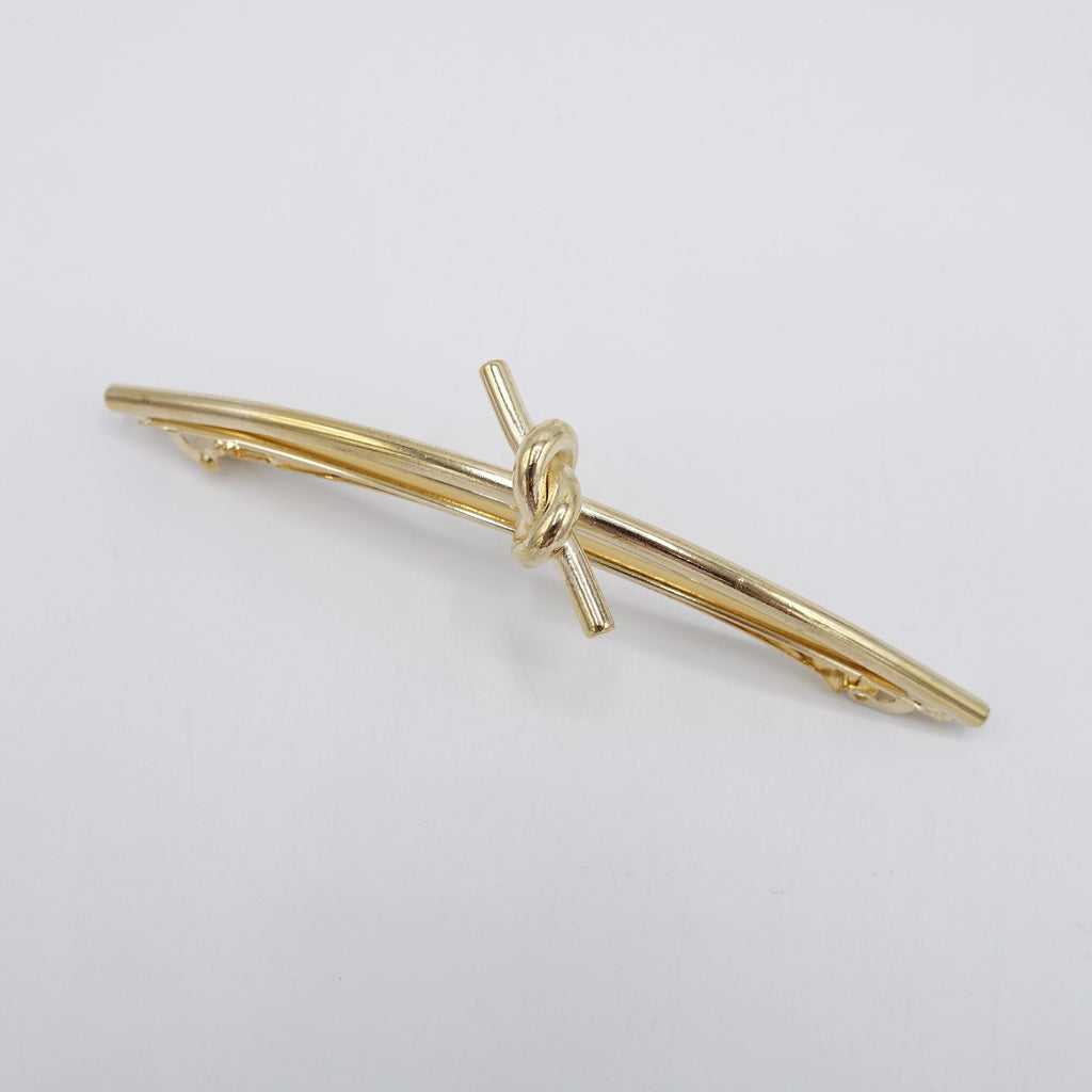 veryshine.com Barrette (Bow) metal hair barrette, brass hair barrette, metal knot barrette