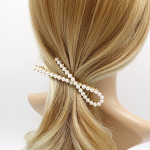 veryshine.com Barrette (Bow) pearl hair barrette, rhinestone hair barrette for women