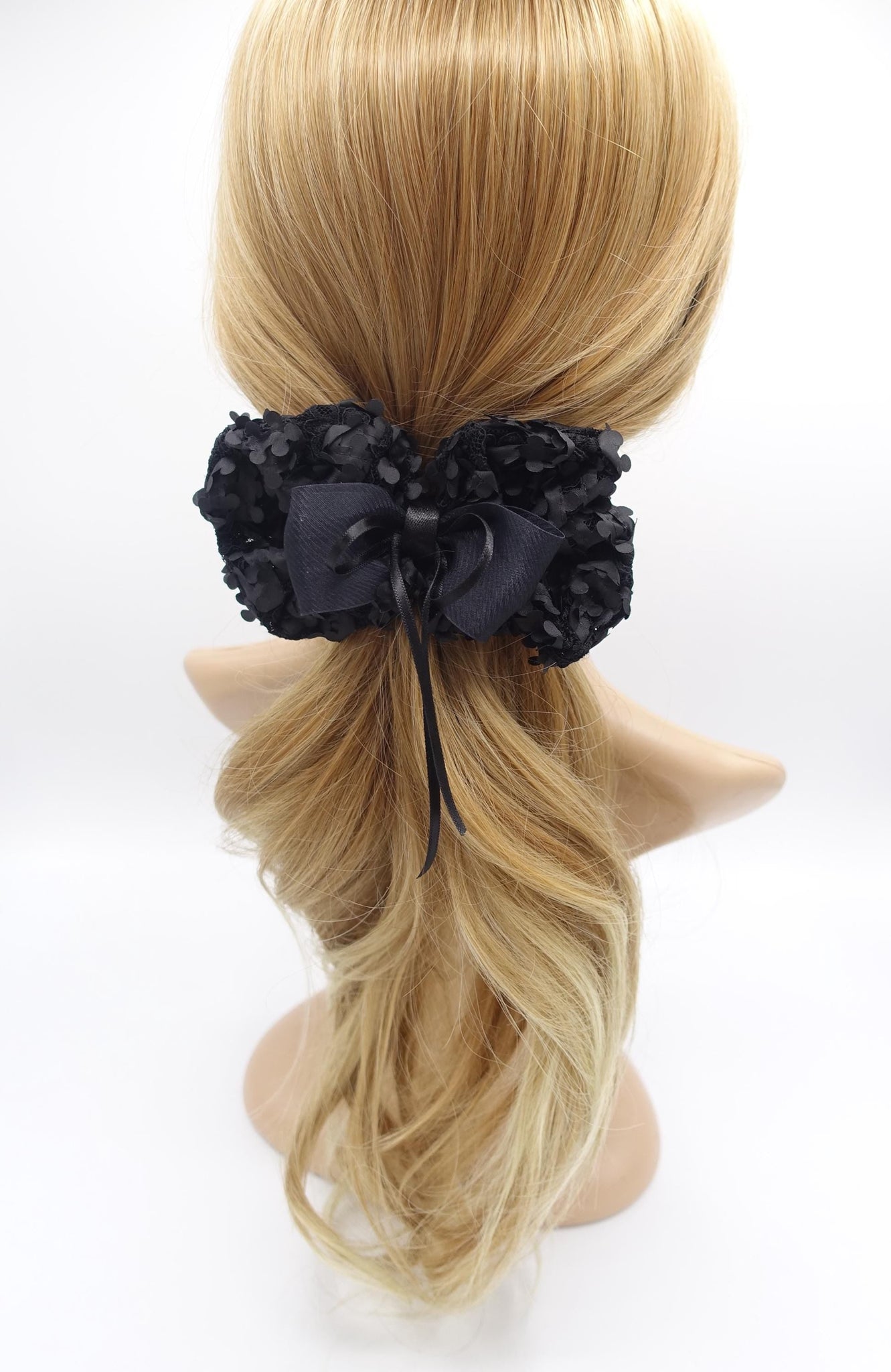 veryshine.com Barrette (Bow) petal bloom hair bow, organza layered hair bow for women