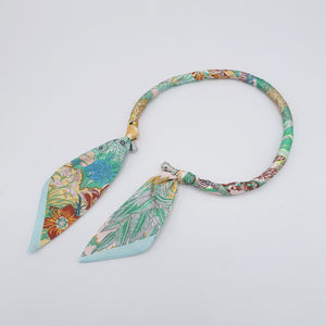 veryshine.com Barrette (Bow) scarf necklace, leaf flower pattern necklace, magnetic necklace