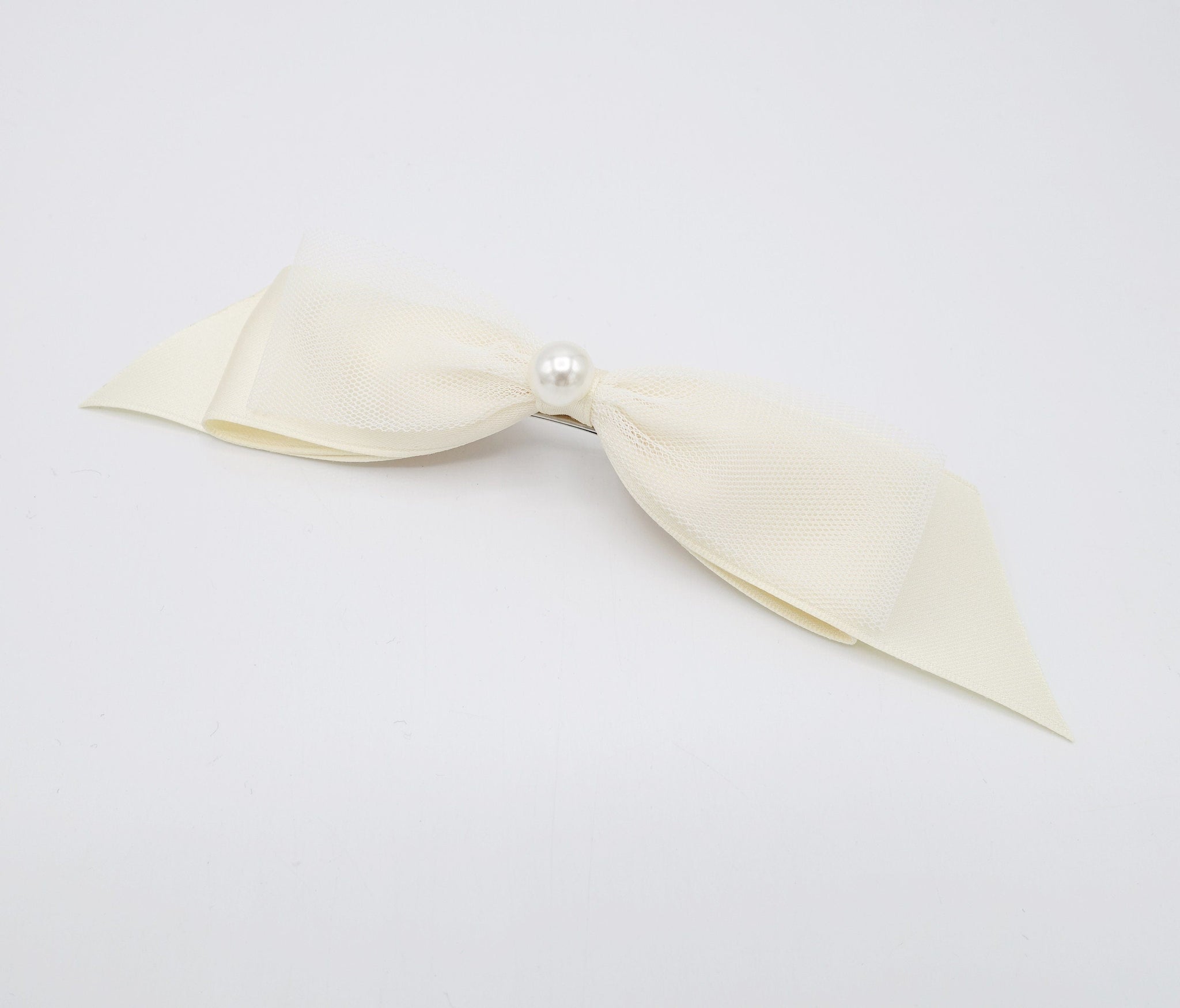 veryshine.com Barrette (Bow) tulle layered satin layered hair bow for women