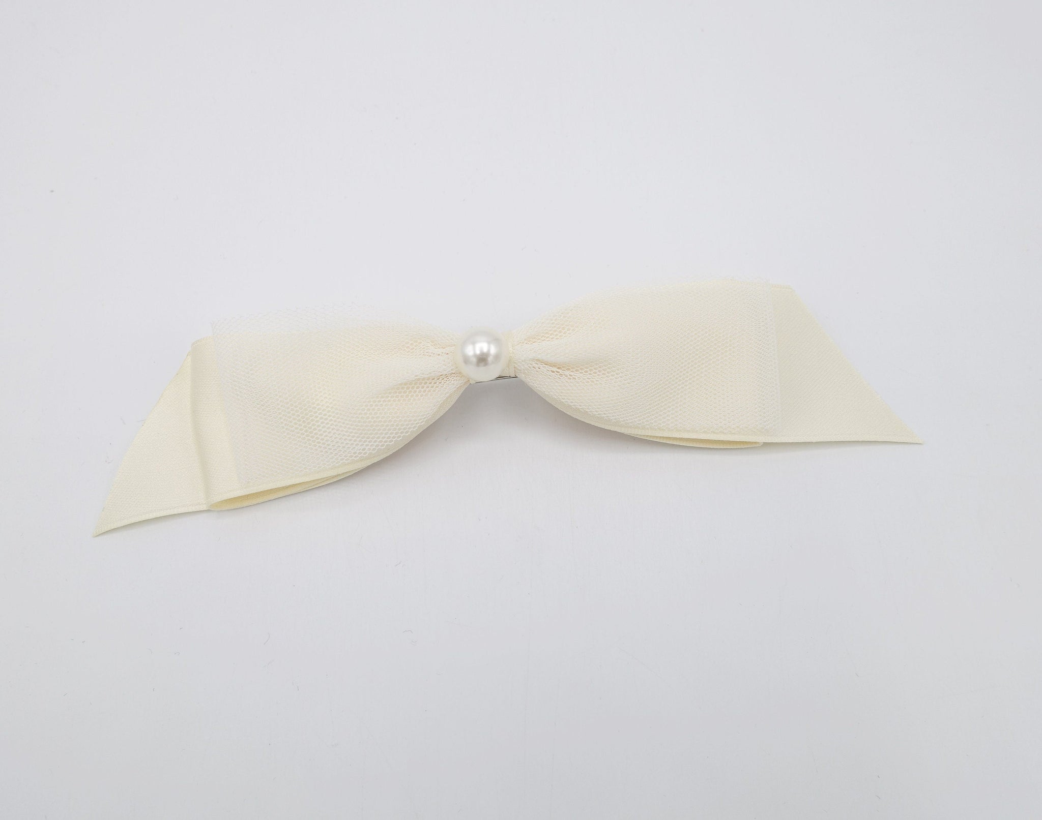 veryshine.com Barrette (Bow) tulle layered satin layered hair bow for women