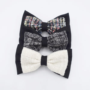 veryshine.com Barrette (Bow) tweed layered hair bow for women