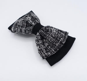 veryshine.com Barrette (Bow) tweed layered hair bow for women