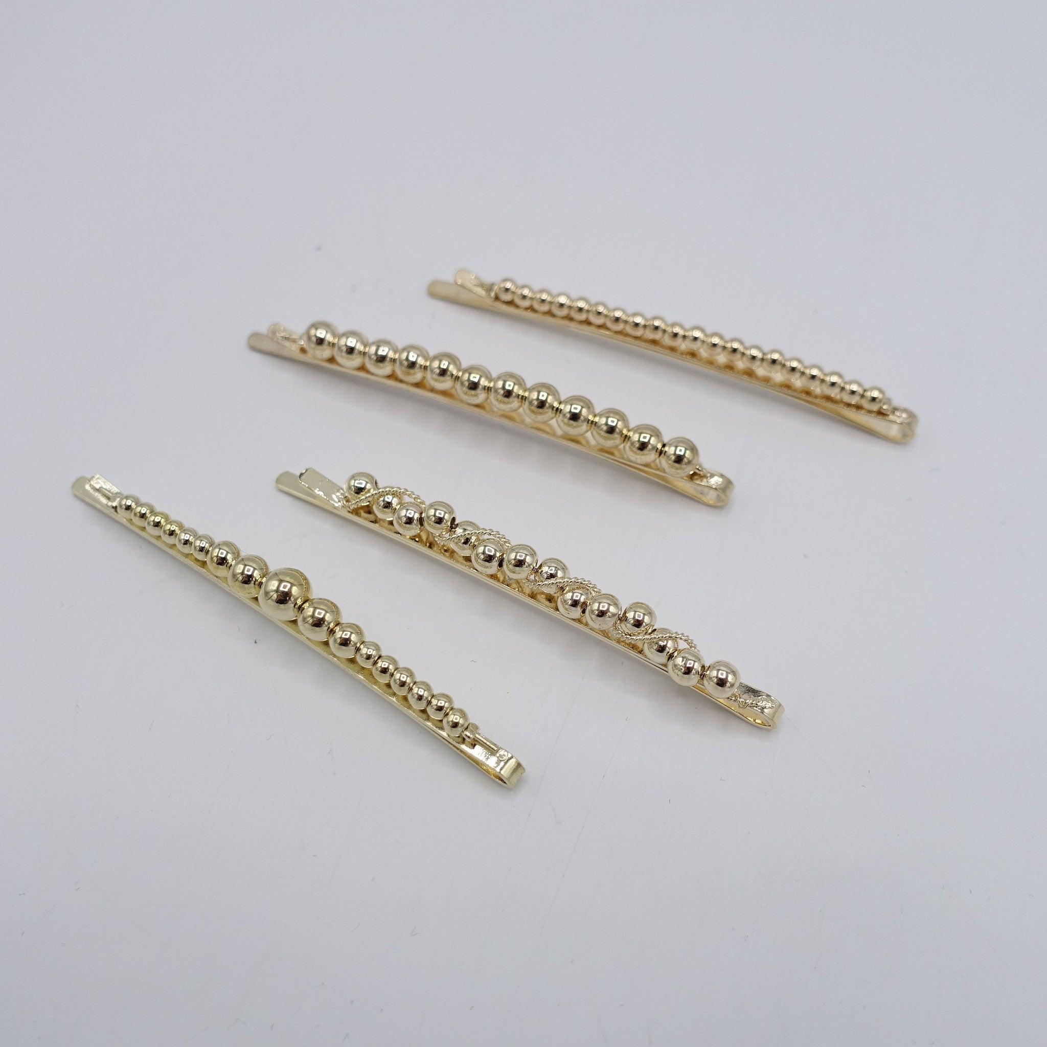 veryshine.com Bobby pin a set of 4 golden ball bobby pins