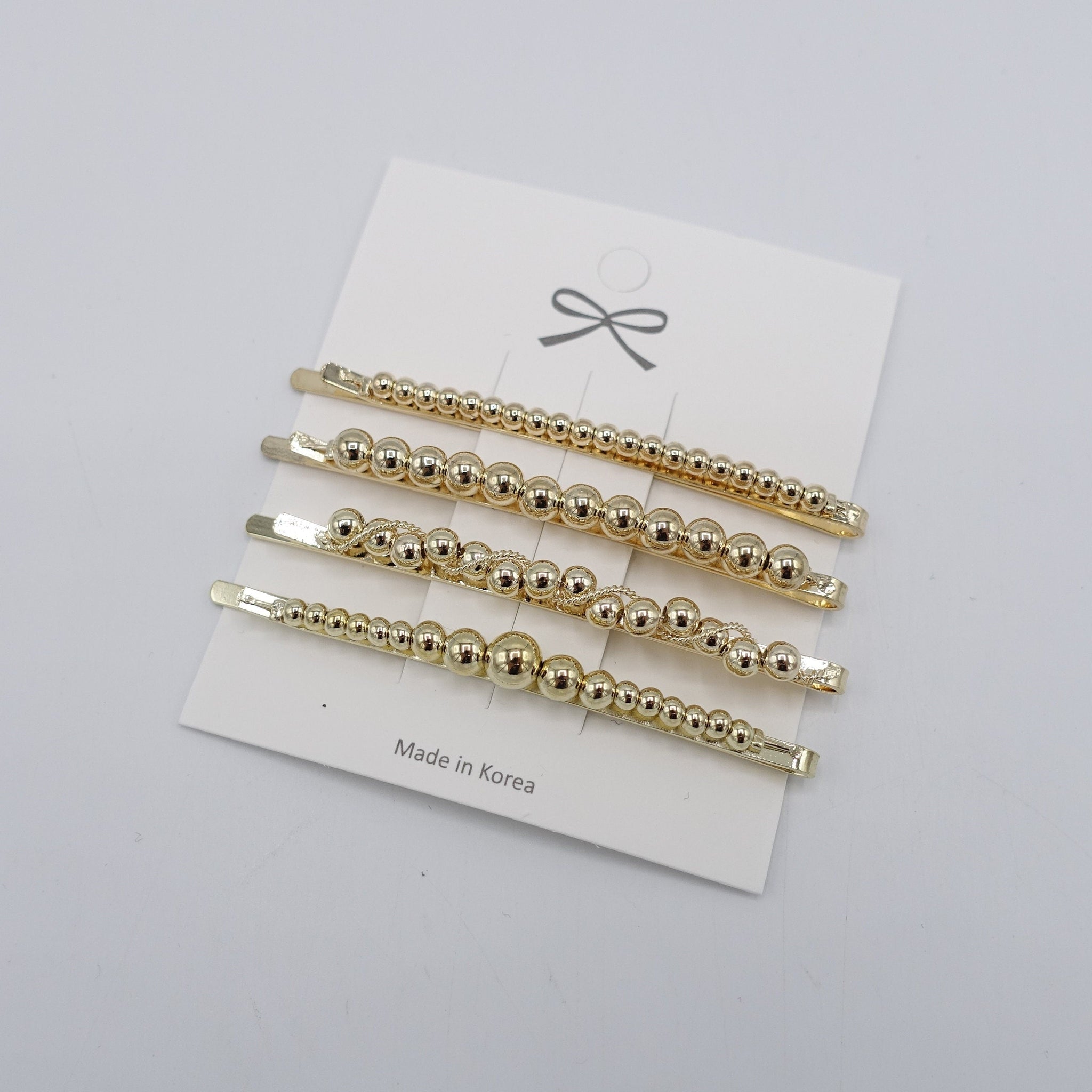 veryshine.com Bobby pin a set of 4 golden ball bobby pins