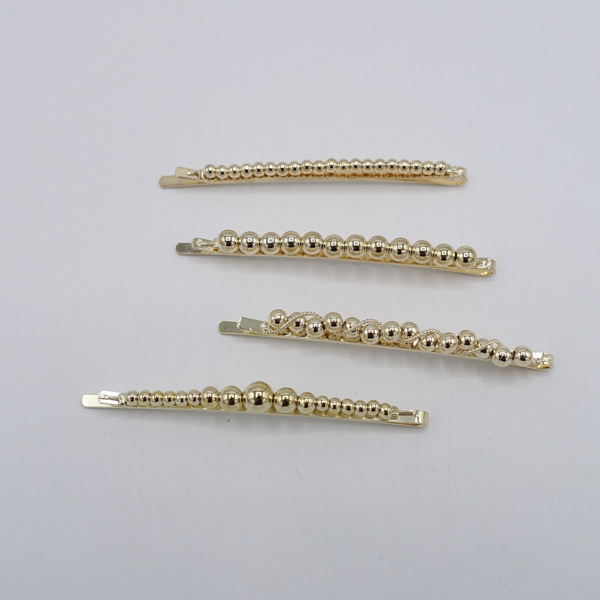 veryshine.com Bobby pin a set of 4 golden ball bobby pins