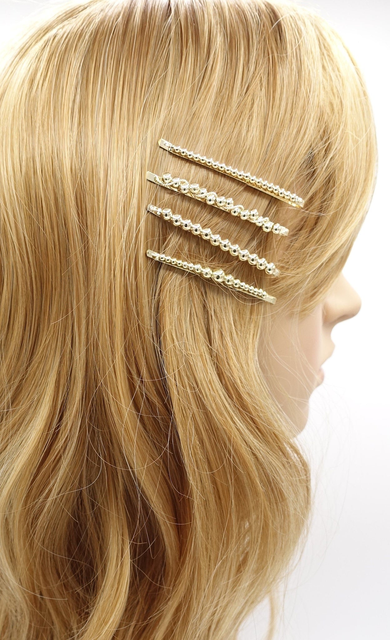 veryshine.com Bobby pin a set of 4 golden ball bobby pins