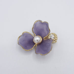 veryshine.com Bridal acc. 1 flower purple pearl flower hair clip for women