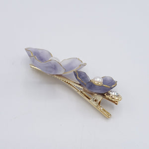 veryshine.com Bridal acc. 2 flower Purple pearl flower hair clip for women