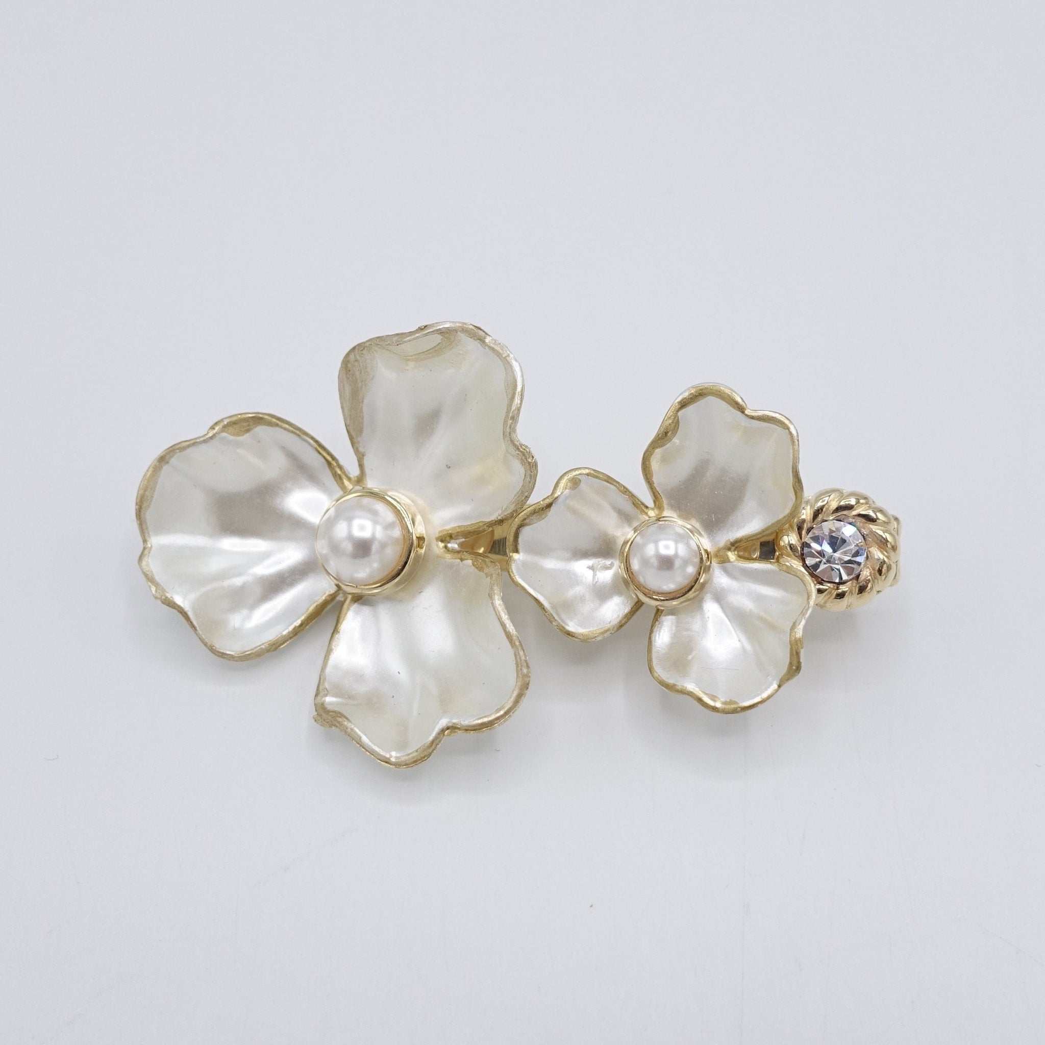 veryshine.com Bridal acc. 2 flowers Pearl pearl flower hair clip for women