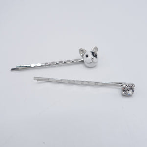 veryshine.com Hair Accessories Silver puppy bobby pin set