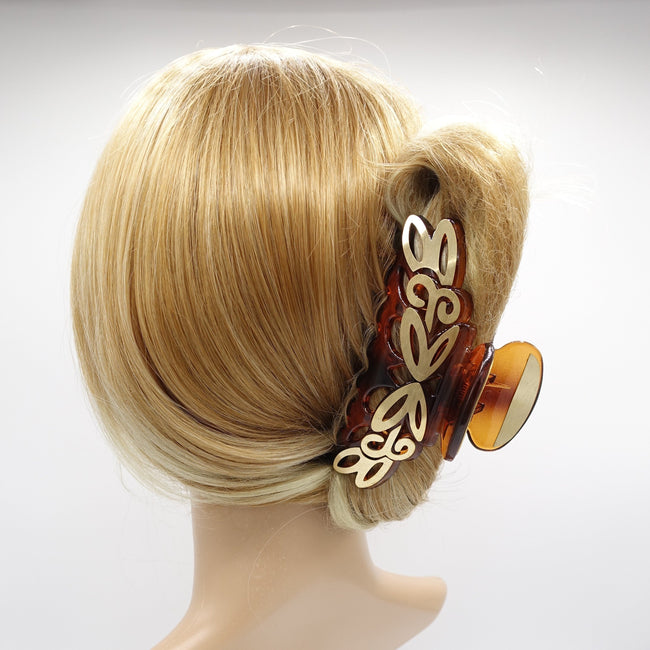 veryshine.com Hair Claw open work hair claw, golden metal hair claw,luxury style hair clamp for women
