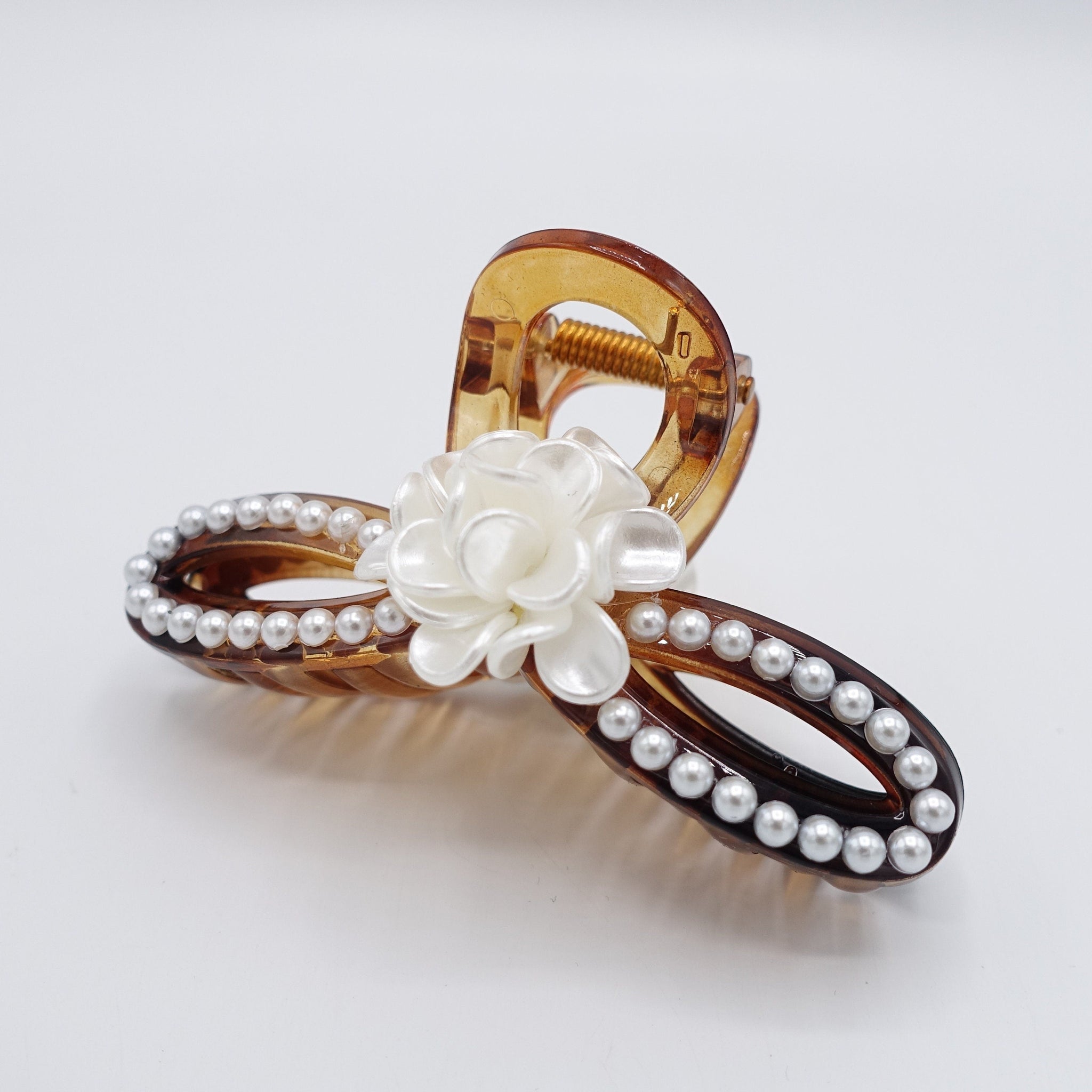 veryshine.com Hair Claw pearl hair claw, pearl flower embellished hair claw for women