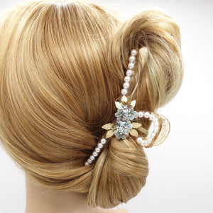 veryshine.com Hair Claw pearl hair claw, petal hair claw, flower hair claw for occasion