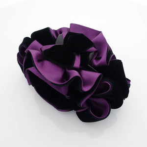 veryshine.com Hair Claw Purple velvet flower hair claw, velvet bow hair clamp, handmade hair accessory for women