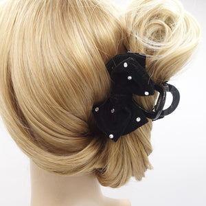 veryshine.com Hair Claw rhinestone attached silk velvet hair claw for women