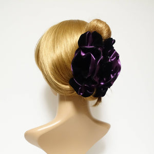 veryshine.com Hair Claw velvet flower hair claw, velvet bow hair clamp, handmade hair accessory for women